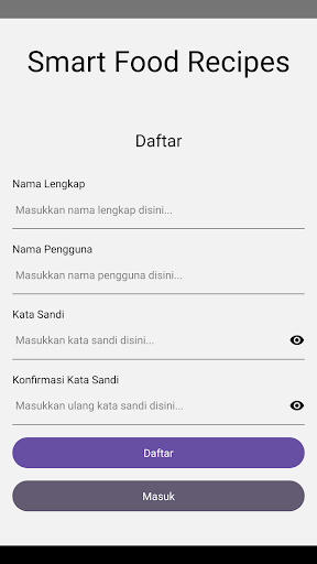 Smart Food Recipe Screen 2