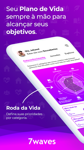 Android application 7waves: objetivos e metas screenshort