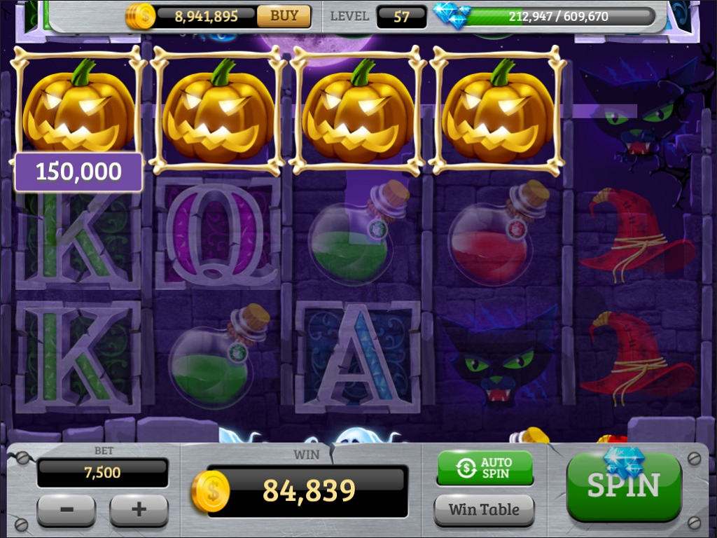 Android application Halloween slot machines screenshort