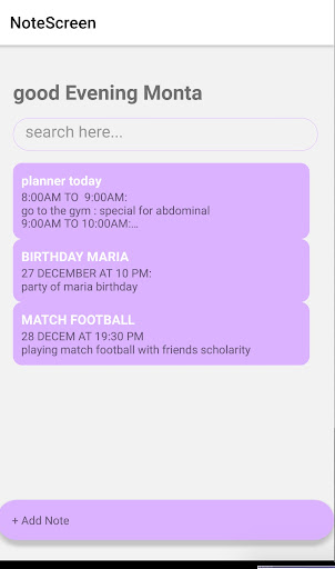 notes todo lists: time planner Screen 2