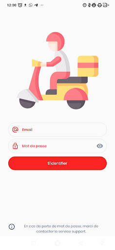 Android application Kwikli Livreur screenshort