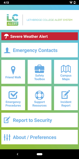 Android application LC Alert screenshort