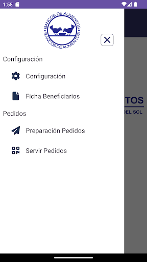 Android application Gestión Donantes screenshort