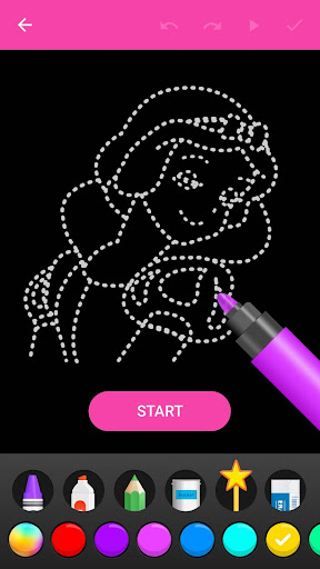 Learn To Draw Glow Princess screenshots 2