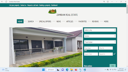 Android application Zambian Real Estate Finder screenshort