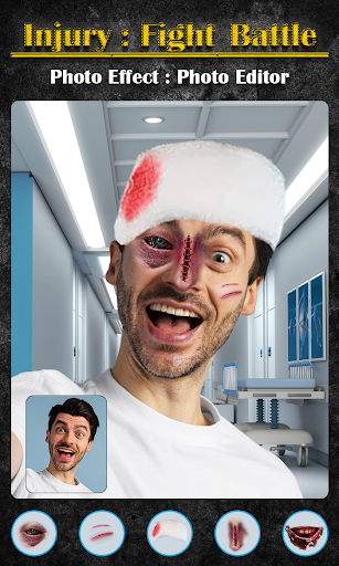 Android application Injury Effect Photo Editor screenshort
