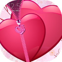Pink Zipper Lock Screen
