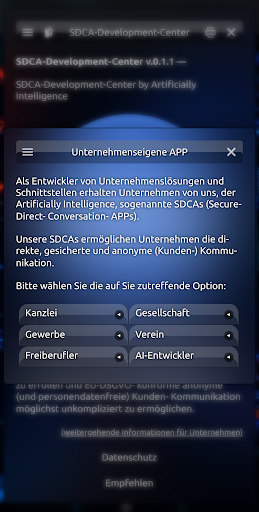 AI:SDCA-Development-Center Screen 3