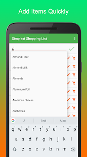 Simplest Shopping List