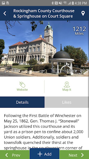Screenshot of Visit Harrisonburg VA!
