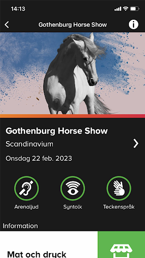 Android application Got Event Tillgänglighet screenshort