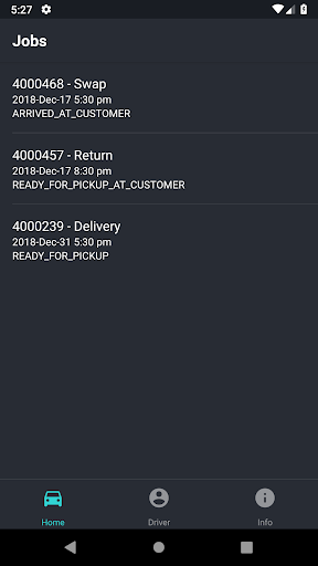 Android application Pivot Delivery screenshort