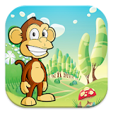 Monkey jungle trolley icon