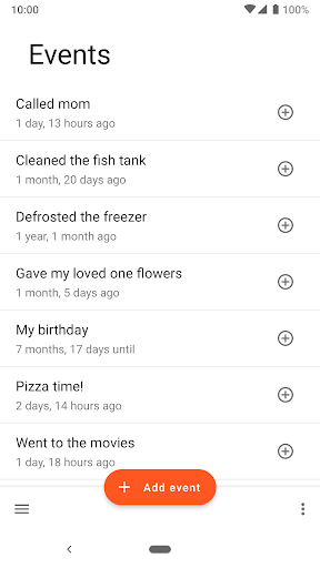 Android application How Long Since screenshort
