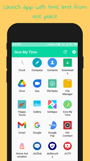Android application Give My Time screenshort