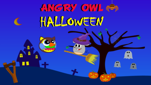 Android application Angry Owl Halloween screenshort