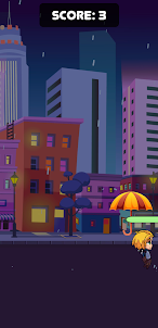 Rainy night city