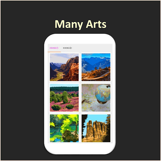 Android application Color by Number - hiking screenshort