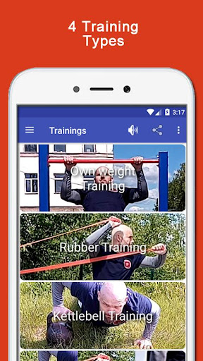 Android application Fighter Workout screenshort