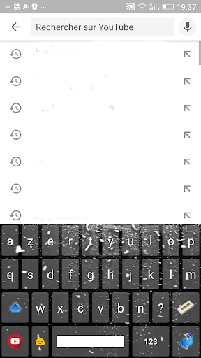 Animated rain keyboard