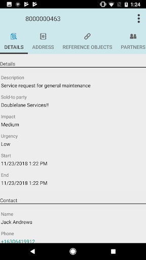 SAP CRM Service Manager Screen 3