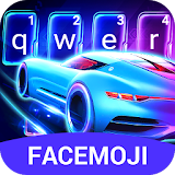 Neon Racing Car 3D Keyboard Theme icon