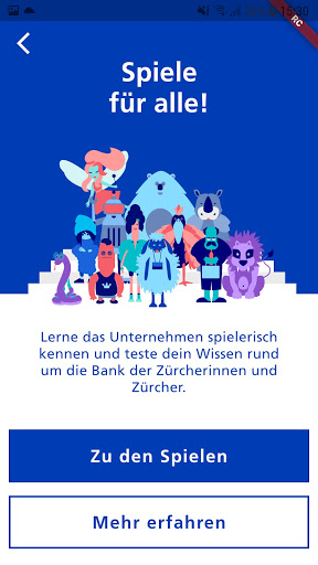 Android application ZKB blauweiss screenshort
