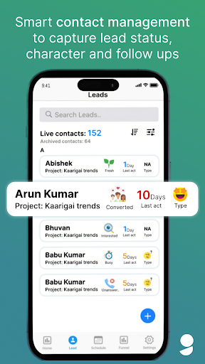 Android application GL Funnel - CRM & Sales screenshort