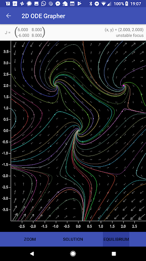 Android application 2D ODE Grapher screenshort
