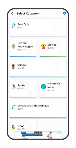 W3exams Quiz App Screen 2