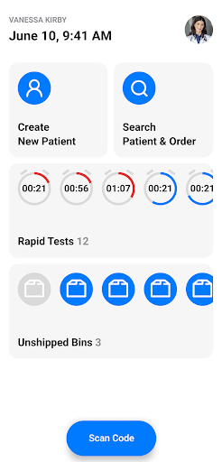 Android application PhlebQ screenshort