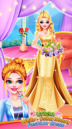 White Collar ​Fashion Dress