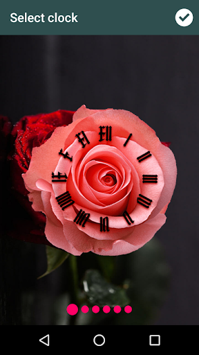 Rose FlowerClock LiveWallpaper Screen 3