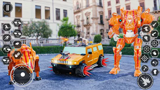 Dino Robot Police Car Games 3D