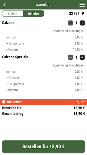 Pizzeria Napoli Lage Screen 2