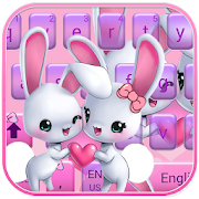 Cute bunny Keyboard Theme rabbit love  Icon