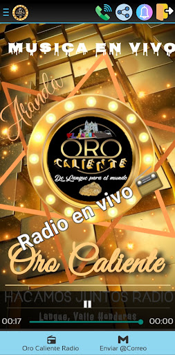 Android application Oro Caliente Radio 107.5 fm screenshort