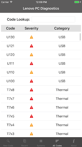 Screenshot of Lenovo PC Diagnostics 2.0