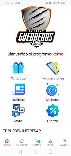 Android application Desafio Guerreros screenshort