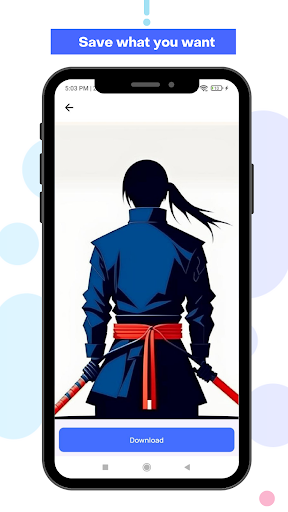 Blue Canvas AI Art Wallpaper