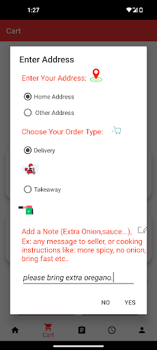 NightBytes - Order Online Screen 3