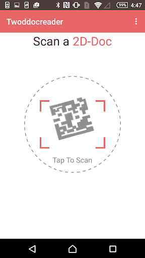 Android application 2D-Doc Reader screenshort