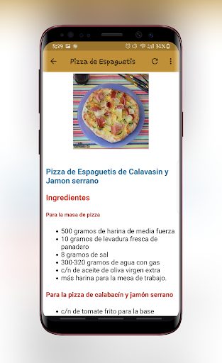 Resetas de Pizzas Screen 3