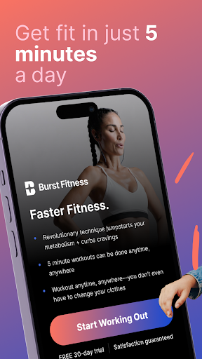 Android application Burst Fitness screenshort
