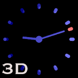 3D Cool Blue Analog Clock icon