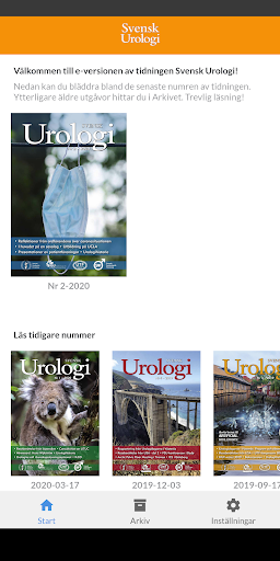 Android application Svensk Urologi screenshort