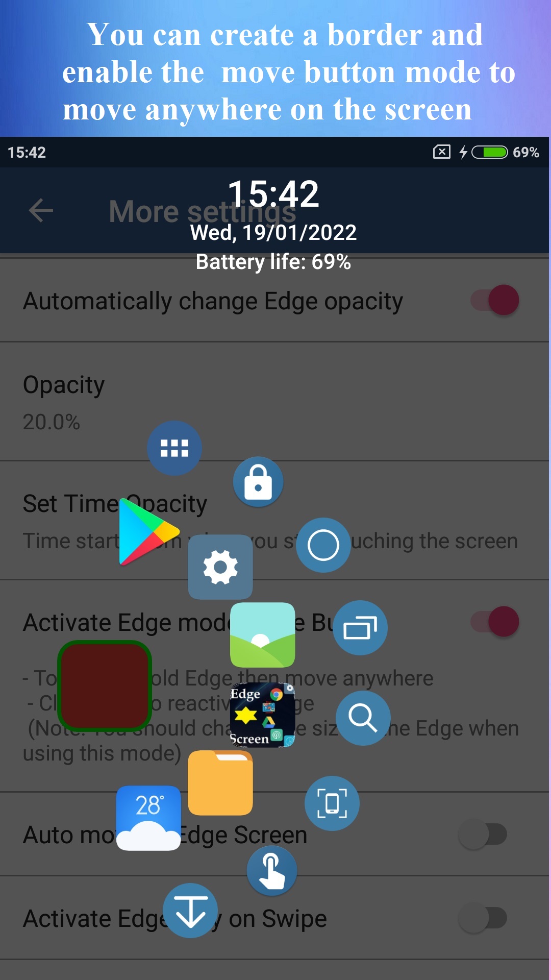 Android application Sidebar Screen Swiftly Switch screenshort