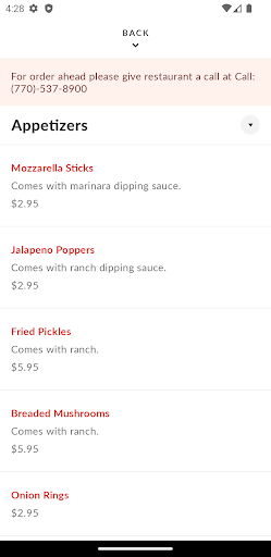 Giovannis Pizza & Subs Screen 3