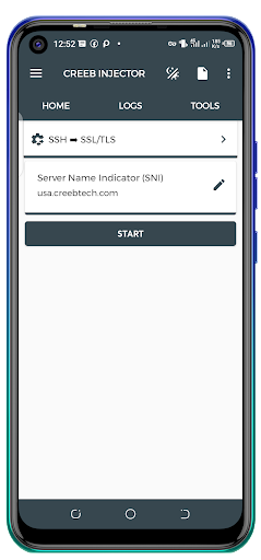 Android application CREEB INJECTOR (SSH/DNS/UDP) screenshort
