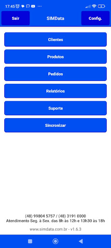 Android application Força de Venda SIMDATA ERP screenshort